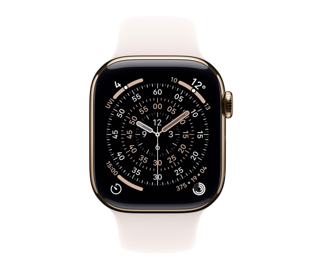 APPLE Apple Watch Series 11 GPS + Cellular 42mm Tytanowa koperta (złoty) + sportowa opaska (księżycowa poświata)- rozmiar S/M - 1362425 - zdjęcie 2